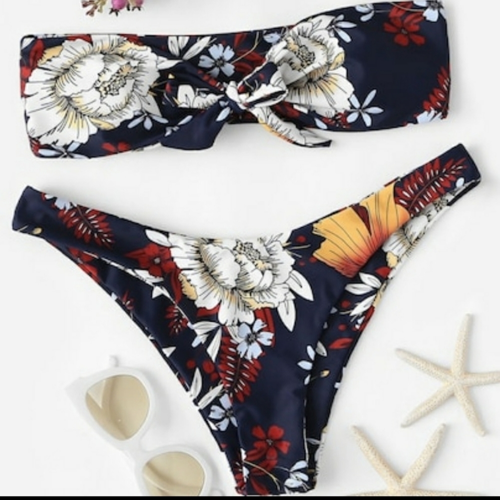 Front Bow Bandeau Bikini